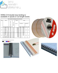 Contoh Ring Jilid Wire Binding JBI Spiral Kawat No. 16 Pitch 2:1 (1") A4 merek JBI