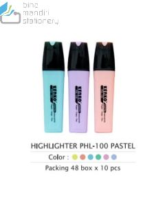 Gambar peralatan sekolah Kenko Highlighter PHL-100 Pastel Pink Penanda Tulisan dan aneka katalog Kenko grosir