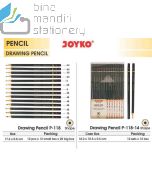 Contoh Joyko Drawing Pencil P-118 (HB,B,2B,3B,4B,5B,6B,7B,8B) Pensil Tulis dan Gambar merek Joyko